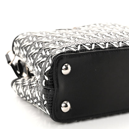 Louis Vuitton Calfskin Plaited Capucines BB Black 8 of 9