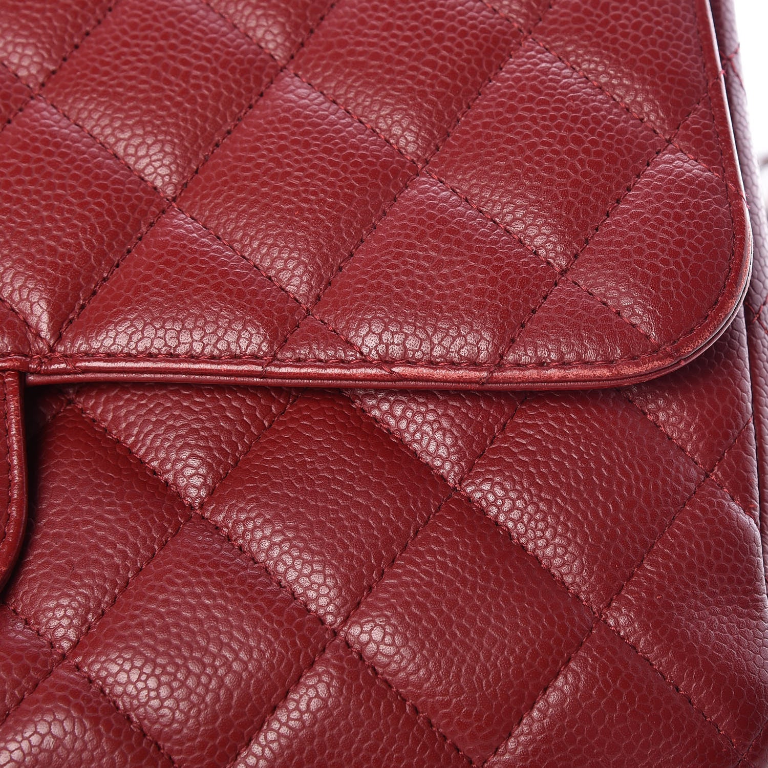 Chanel Caviar Quilted Jumbo Single Flap Red 19 of 27