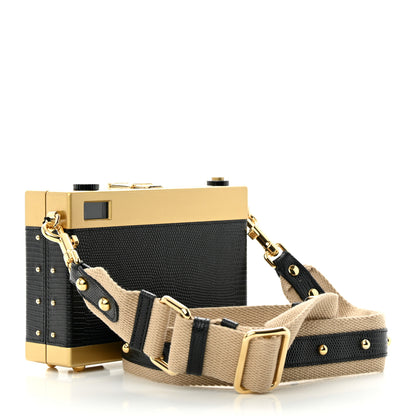 Dolce & Gabbana Lizard Camera Shoulder Bag Black 3 of 12