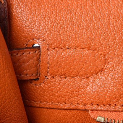 Hermes Togo Birkin 25 Orange 10 of 33