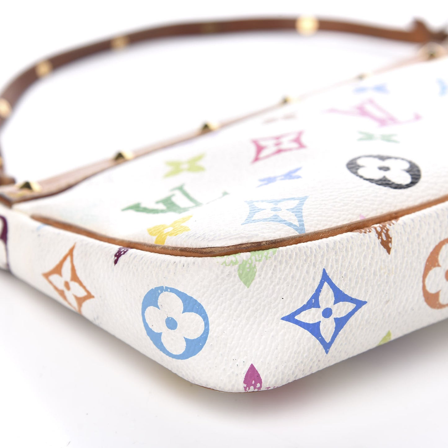 Monogram Multicolor Pochette Accessories White