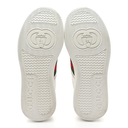 Gucci Calfskin Web Perforated Womens Platform 55mm Sneakers 39.5 White Bright Splash 5 of 11