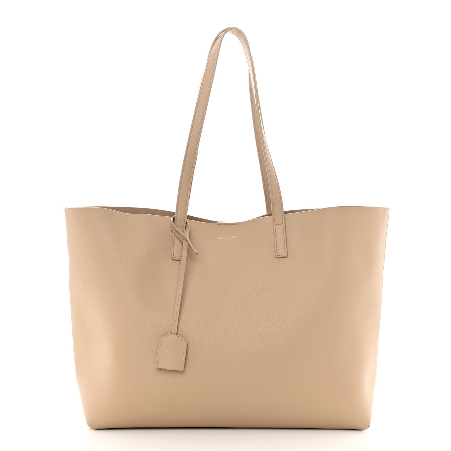 Calfskin Large Shopping Tote Dark Beige