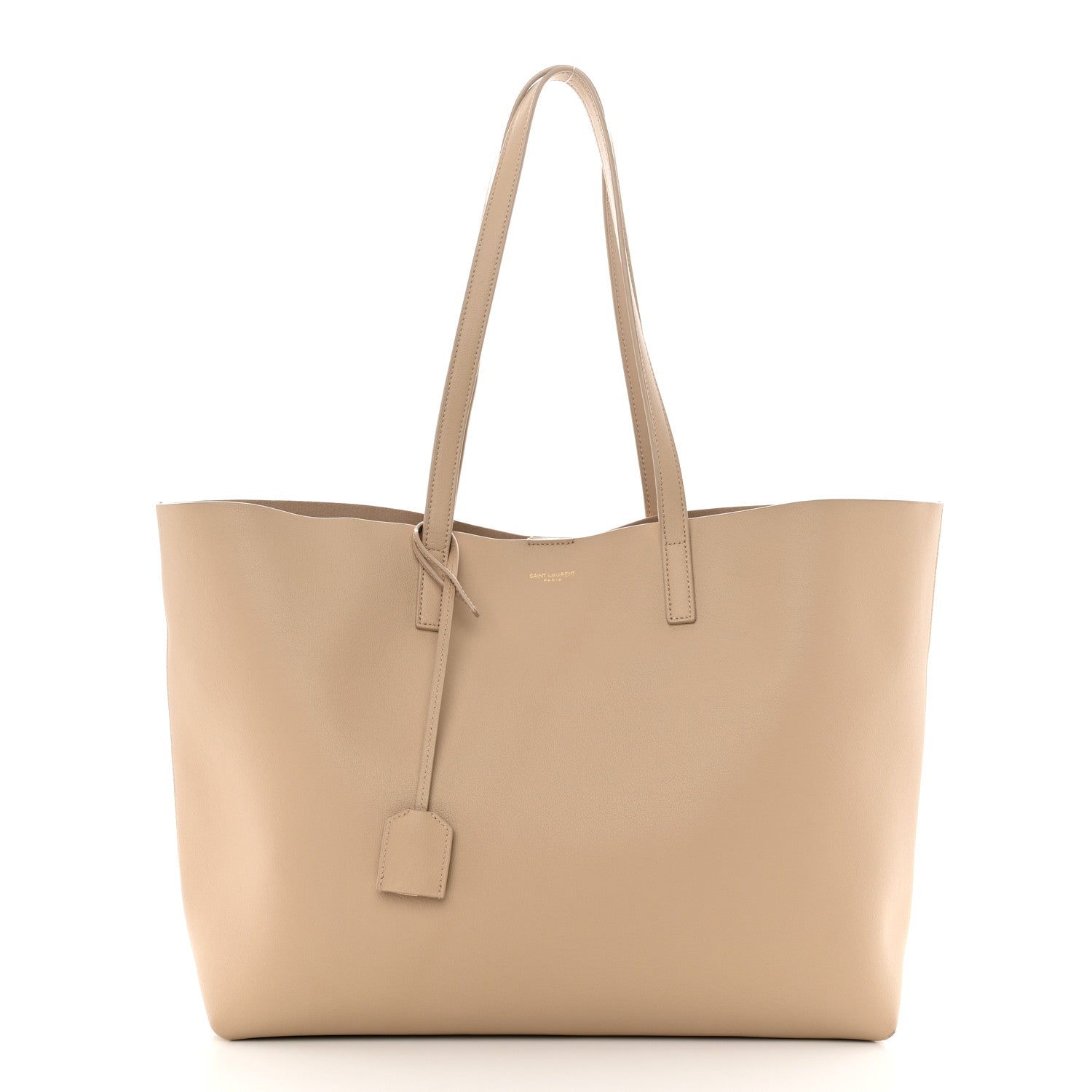 Saint Laurent Calfskin Large Shopping Tote Dark Beige 3 of 11