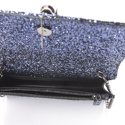 Saint Laurent Metallic Glitter Classic Monogram Kate Tassel Chain Wallet North Sea 4 of 8