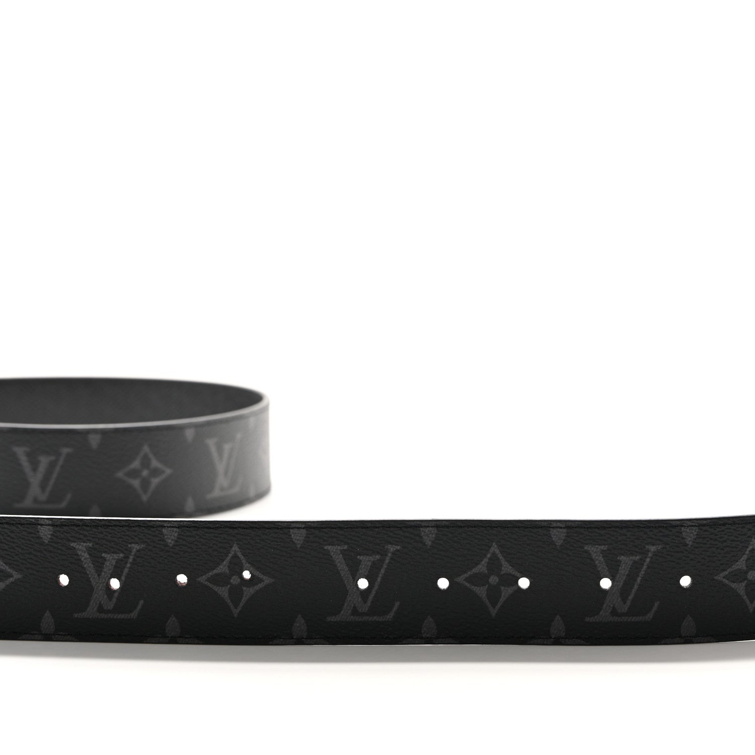 Louis Vuitton Monogram Eclipse Taigarama 40mm LV Initiales Reversible Belt 110 44 Black 3 of 7