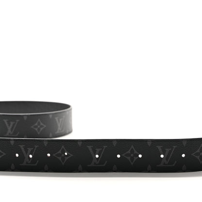 Louis Vuitton Monogram Eclipse Taigarama 40mm LV Initiales Reversible Belt 110 44 Black 3 of 7