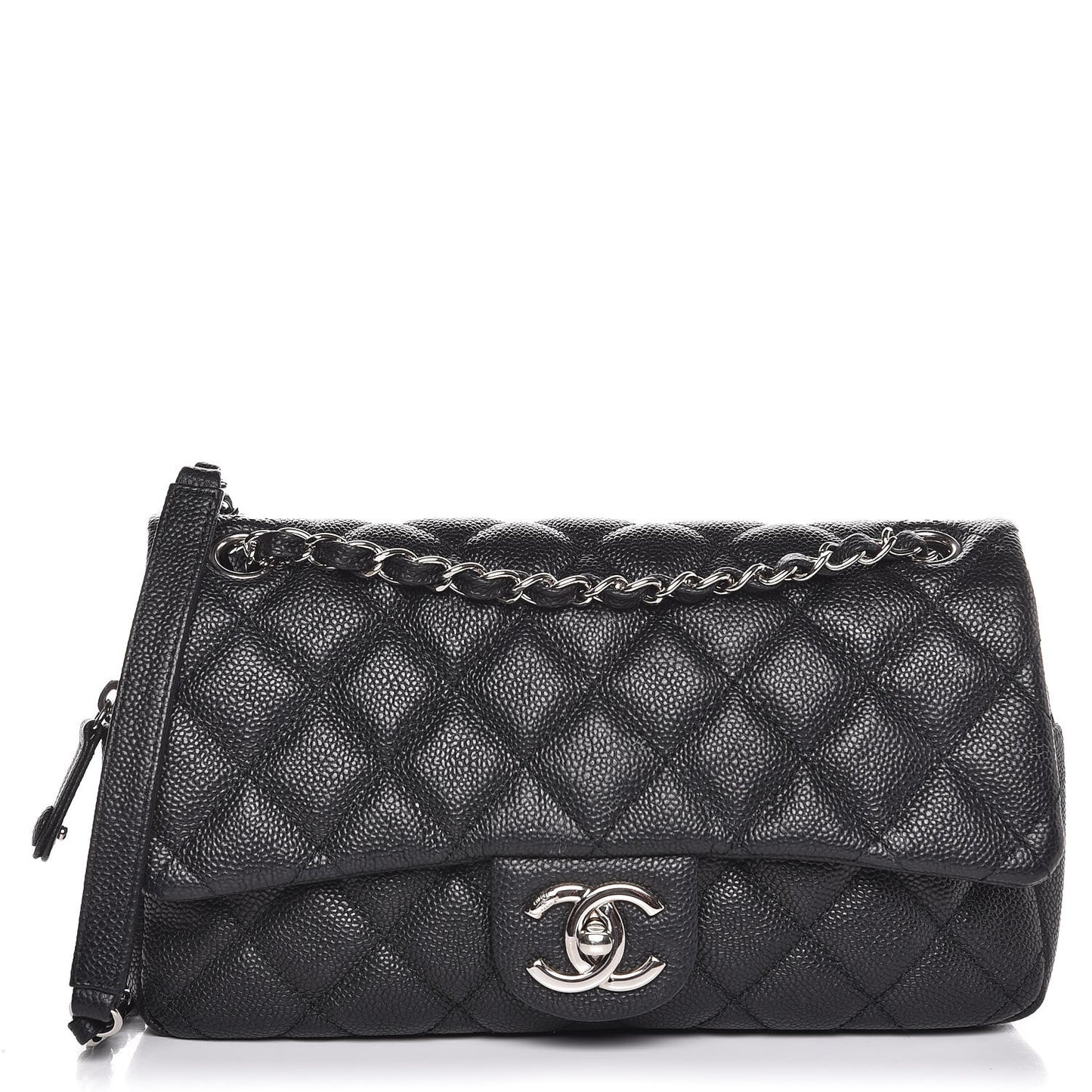 Caviar Quilted Medium Easy Flap Black