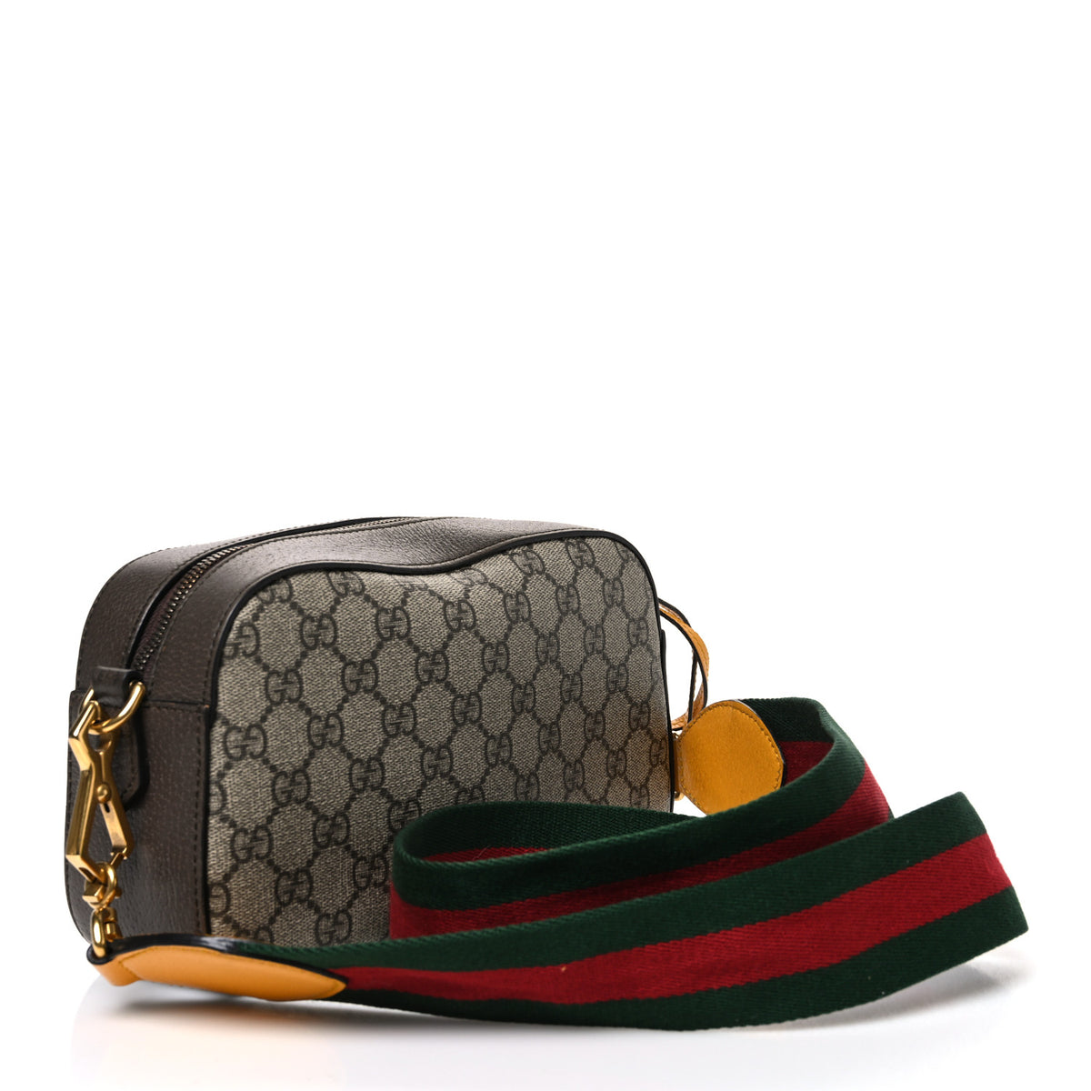 Gucci GG Supreme Monogram Web Neo Vintage Shoulder Bag Beige New Acero Crop 3 of 11