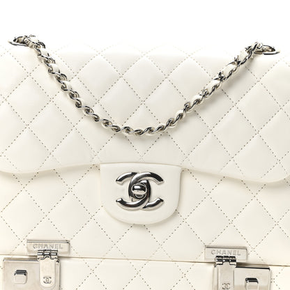 Chanel Lambskin Quilted Cockpit Flap Bag White 8 of 10
