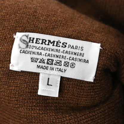 Hermes Cashmere Jacquard d'H Hope Beanie Hat L Brun Mauve Pale 5 of 5