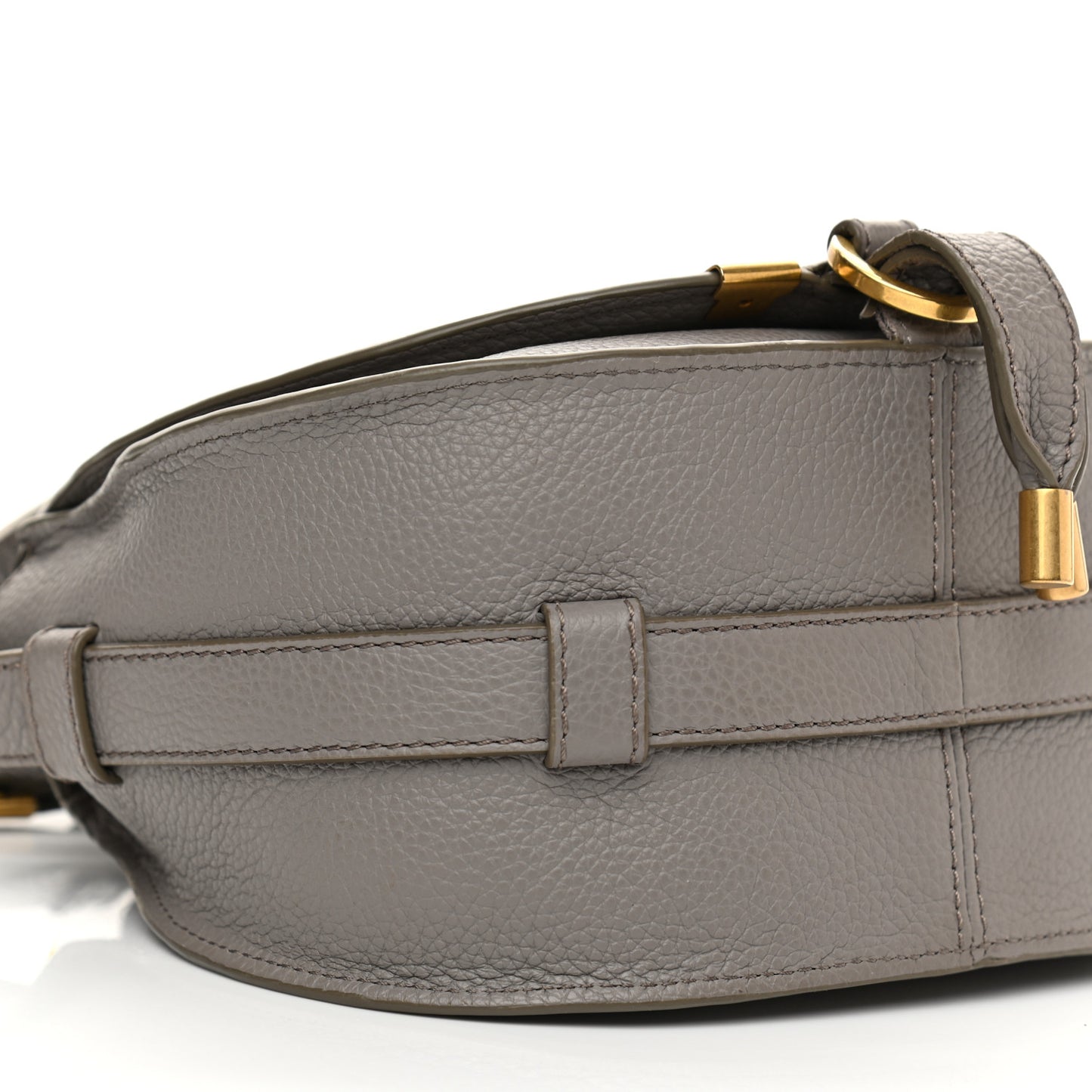 Calfskin Mini Marcie Round Crossbody Bag Cashmere Grey