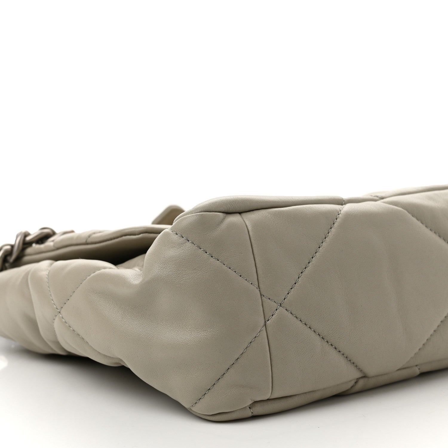 Chanel Lambskin Quilted Large Chanel 19 Flap Grey 8 of 10