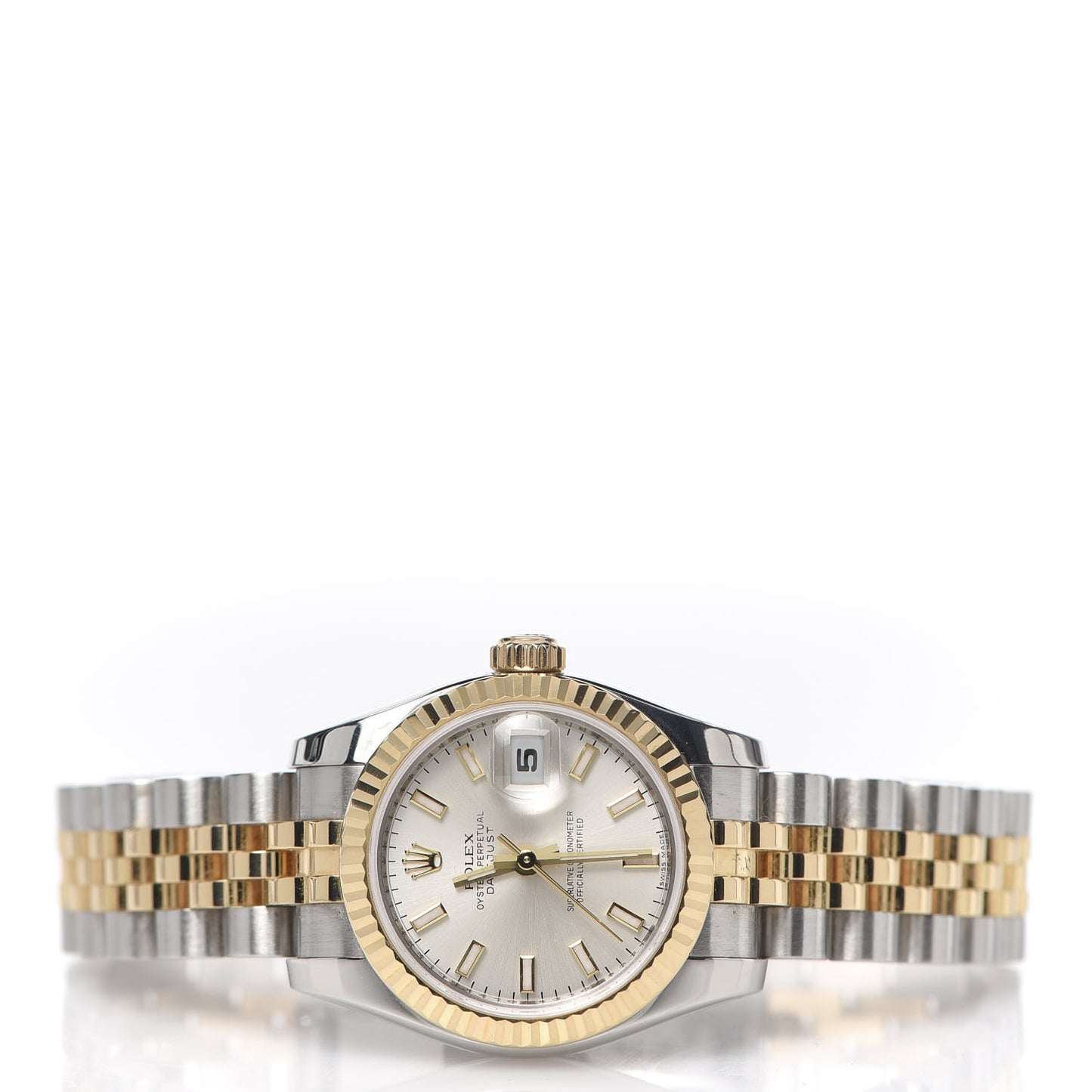 Stainless Steel 18K Yellow Gold 26mm Oyster Perpetual Datejust Watch Silver 179173