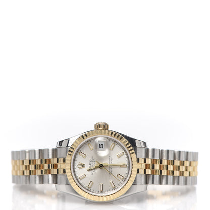 Rolex Stainless Steel 18K Yellow Gold 26mm Oyster Perpetual Datejust Watch Silver 179173 3 of 7