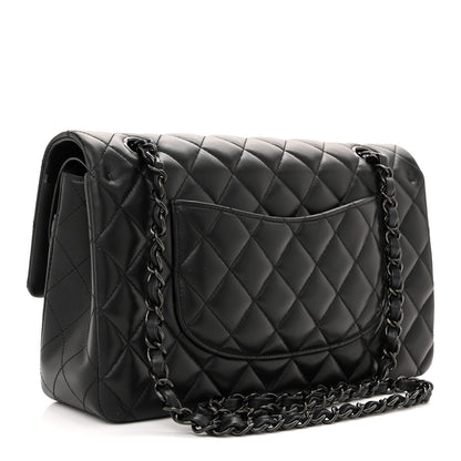 Chanel Lambskin Quilted Medium Double Flap So Black 3 of 10