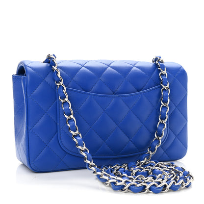 Chanel Lambskin Quilted Mini Rectangular Flap Royal Blue 3 of 10
