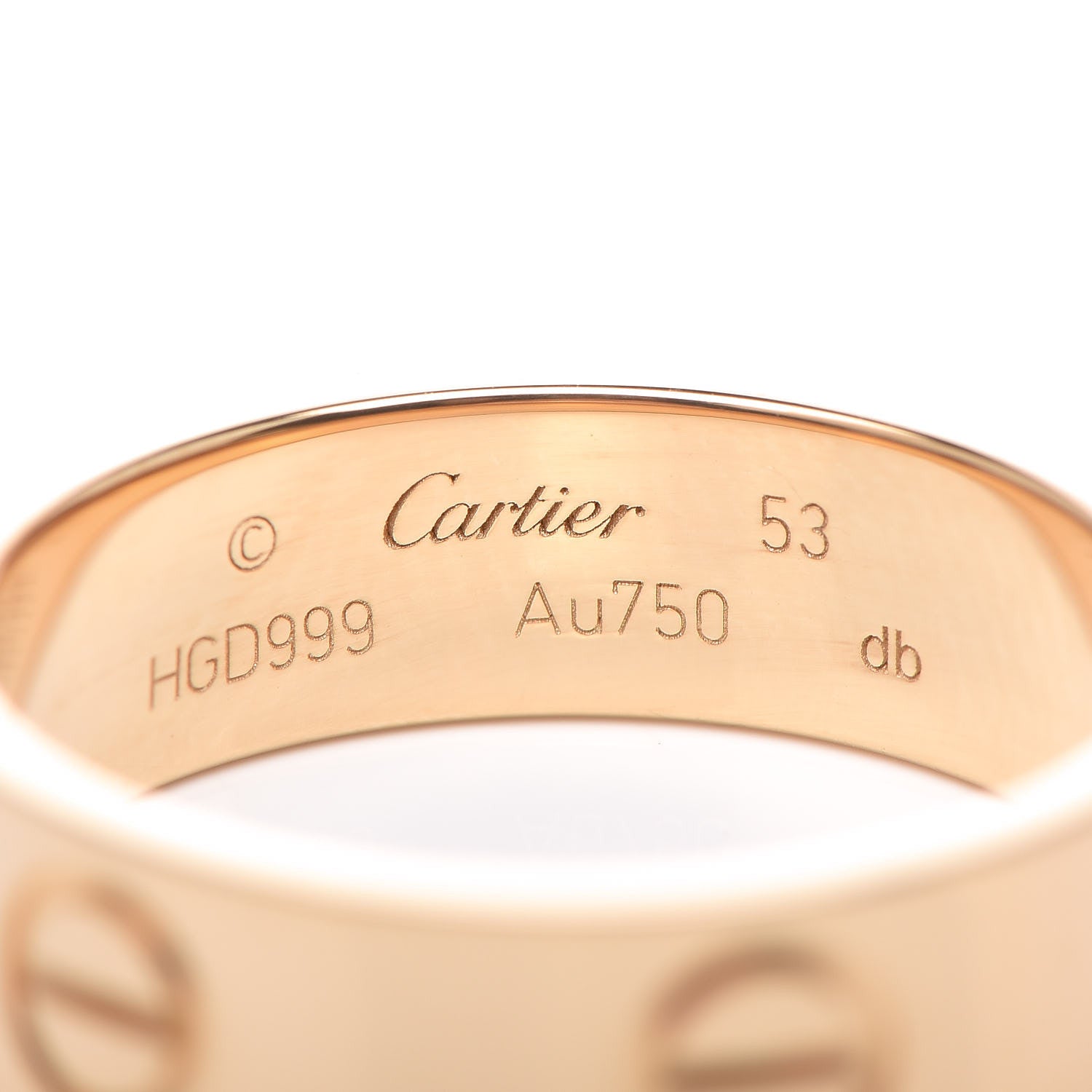 Cartier 18K Yellow Gold 5.5mm LOVE Ring 53 6.25 4 of 5