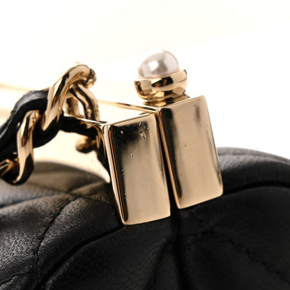 Chanel Lambskin Quilted Pearl CC Vanity Case Black 12 of 12