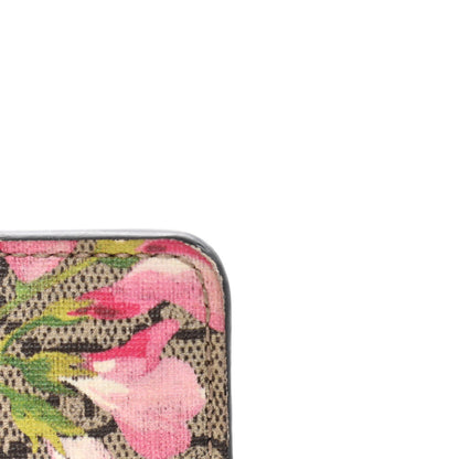 Gucci GG Supreme Monogram Blooms Key Ring Coin Case Beige Multicolor Dry Rose 5 of 5