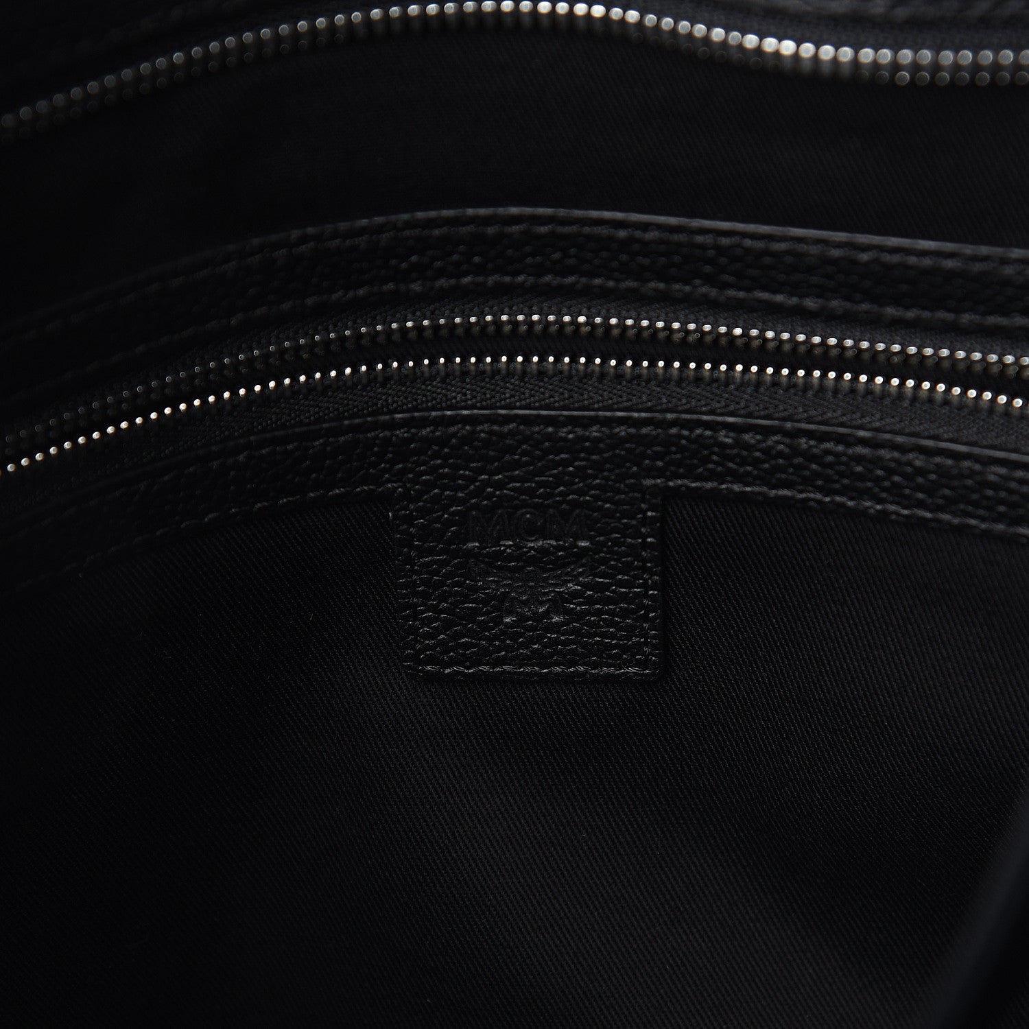 MCM Calfskin Visetos Wilder Shopper Tote Black 5 of 8