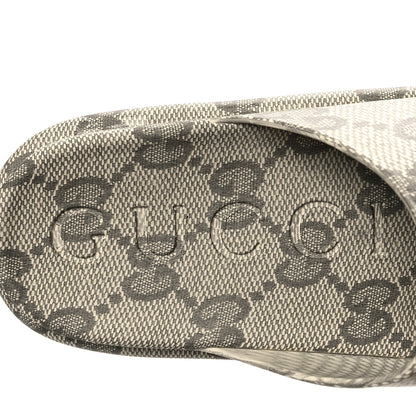 Gucci Cubic Rubber GG Monogram Womens Interlocking G Platform 42mm Slide Sandals 38 Beige Ebony 5 of 8