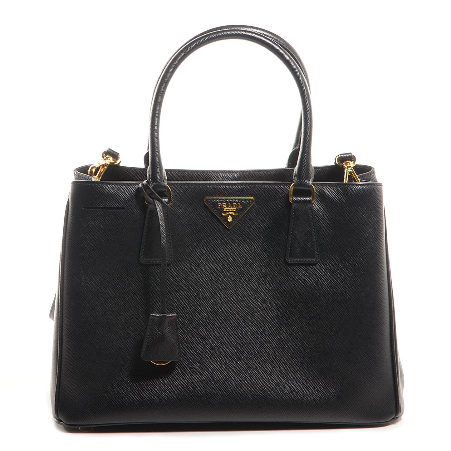 Saffiano Lux Medium Tote Nero Black