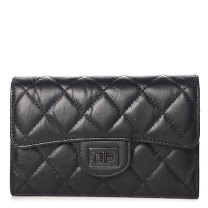 Chanel Aged Calfskin Quilted Reissue Medium Flap Wallet So Black 1 of 9