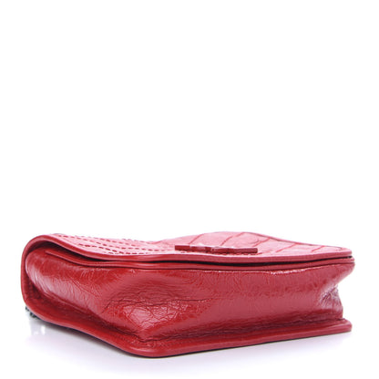 Saint Laurent Crinkled Calfskin Matelasse Monogram Niki Chain Wallet Rouge Eros 4 of 9