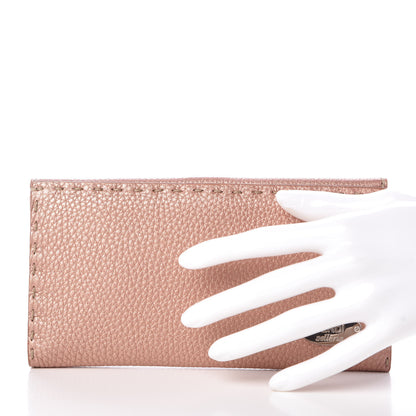 Fendi Cuoio Romano Selleria Long Wallet Bois De Rose 2 of 6