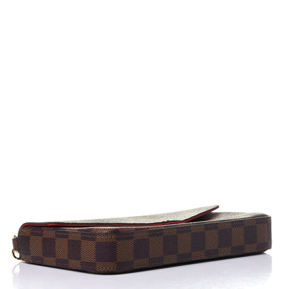 Louis Vuitton Damier Ebene Pochette Felicie Chain Wallet 4 of 12