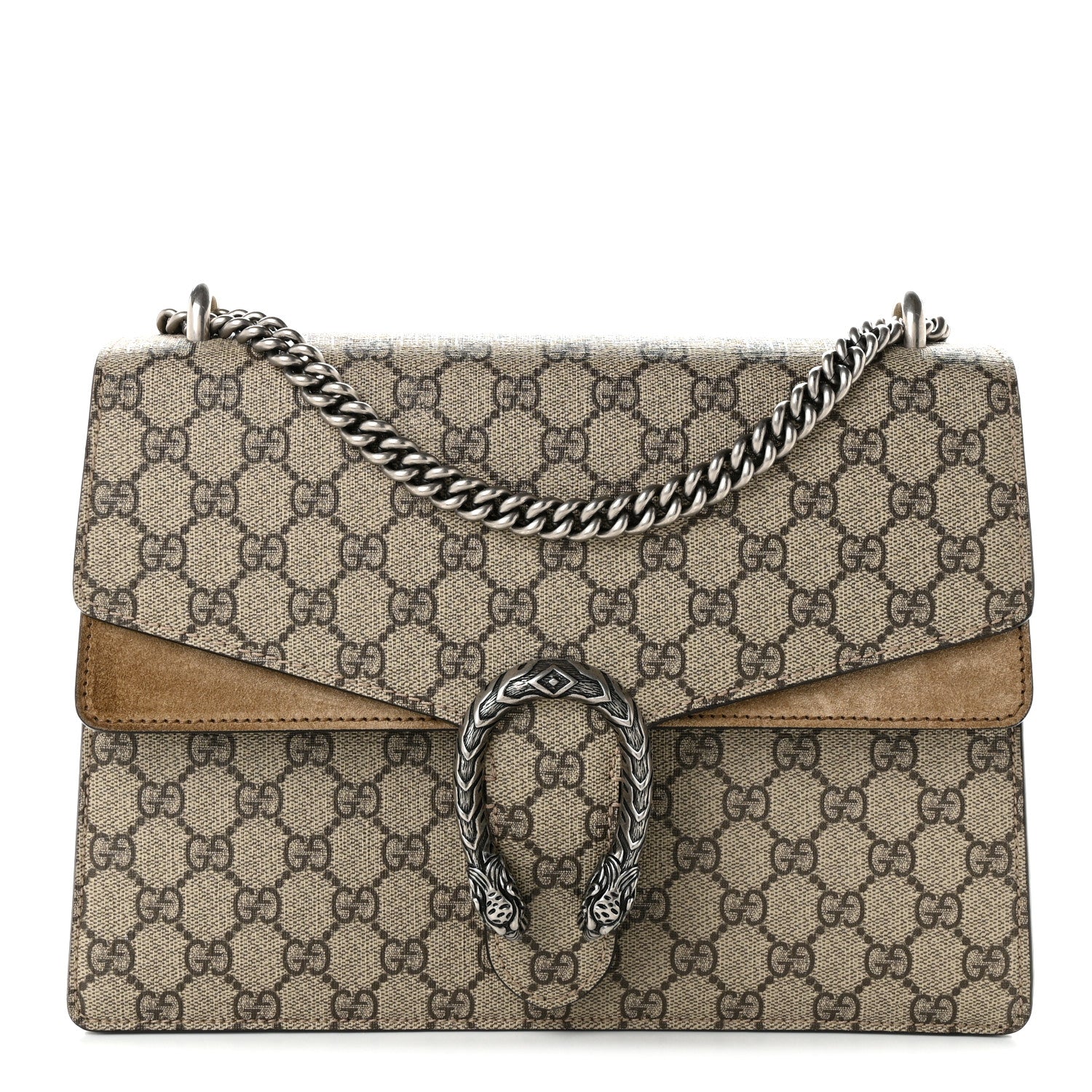 Gucci GG Supreme Monogram Medium Dionysus Shoulder Bag Taupe 1 of 10
