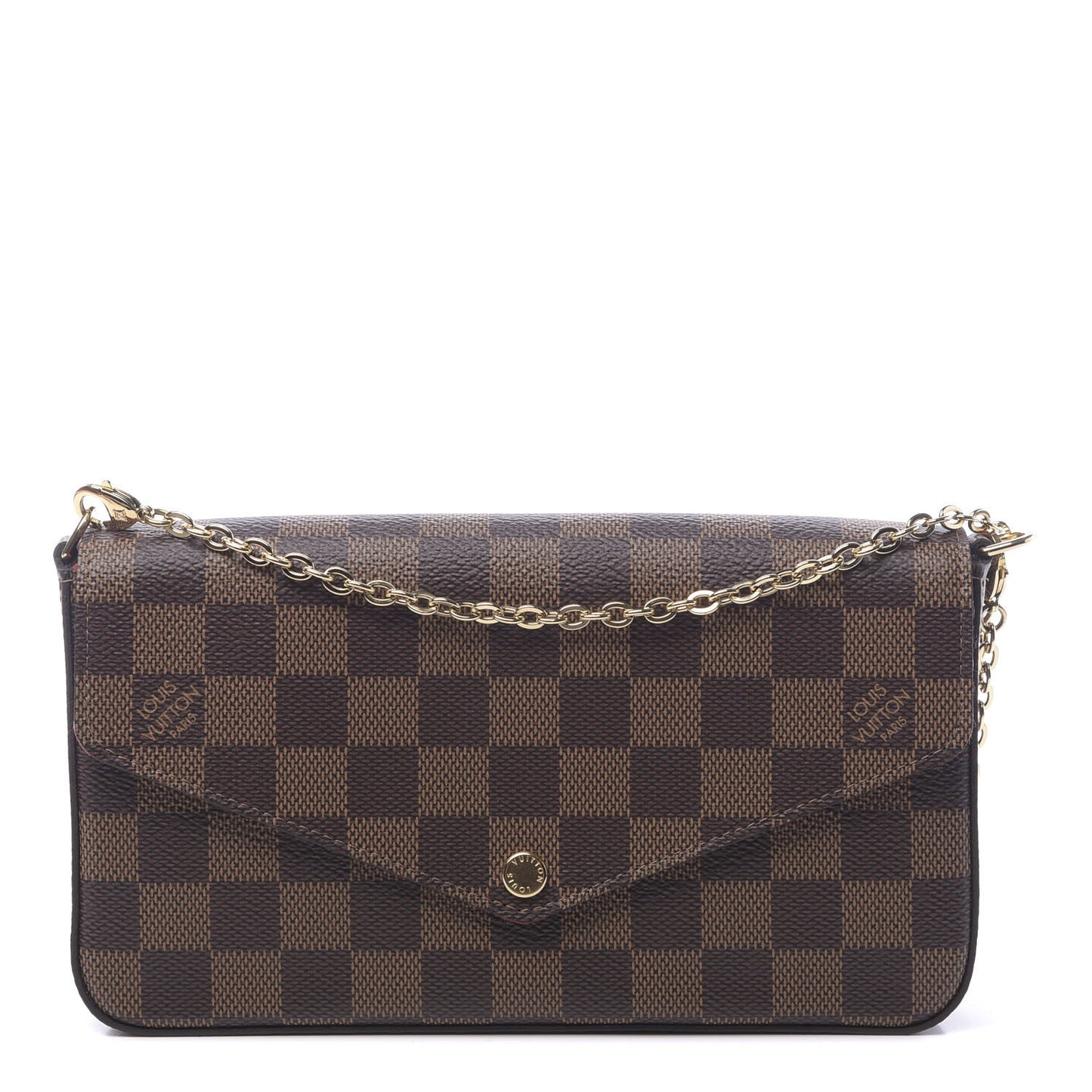 Damier Ebene Pochette Felicie Chain Wallet