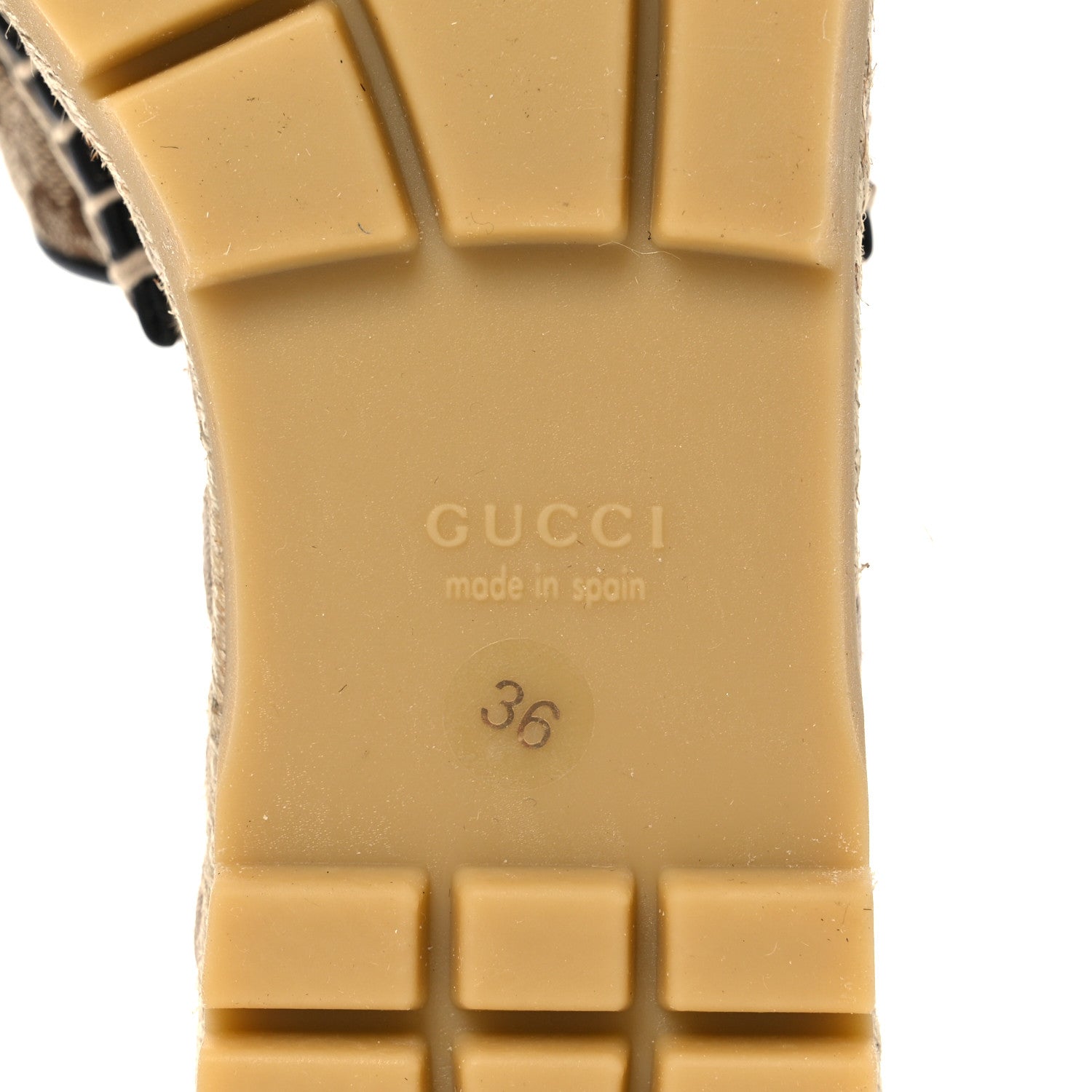 Gucci Monogram Matelasse Diagonal GG Marmont Platform Espadrille Slide Sandals 36 Beige Ebony Black 6 of 9