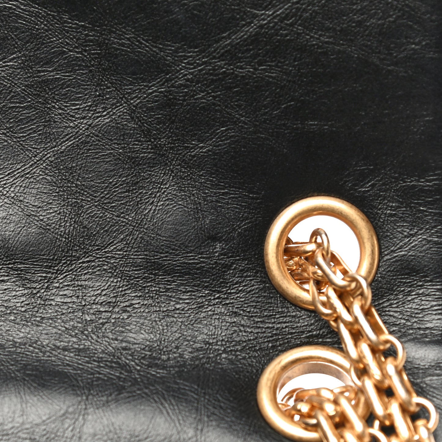 Aged Calfskin Quilted 2.55 Reissue Mini Flap Black