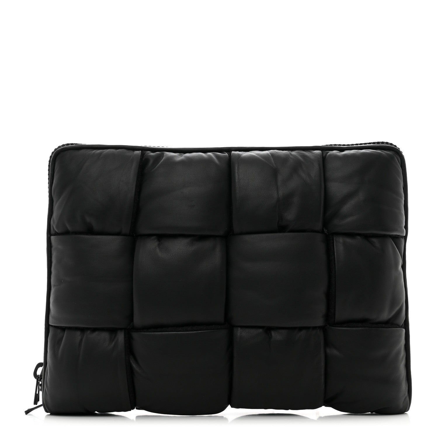 Bottega Veneta Calfskin Padded Maxi Intrecciato Document Case Black 1 of 6