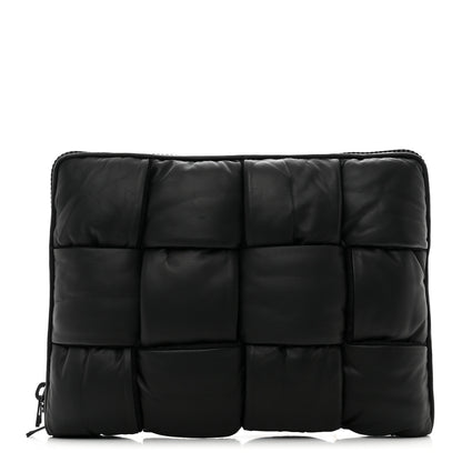 Bottega Veneta Calfskin Padded Maxi Intrecciato Document Case Black 1 of 6