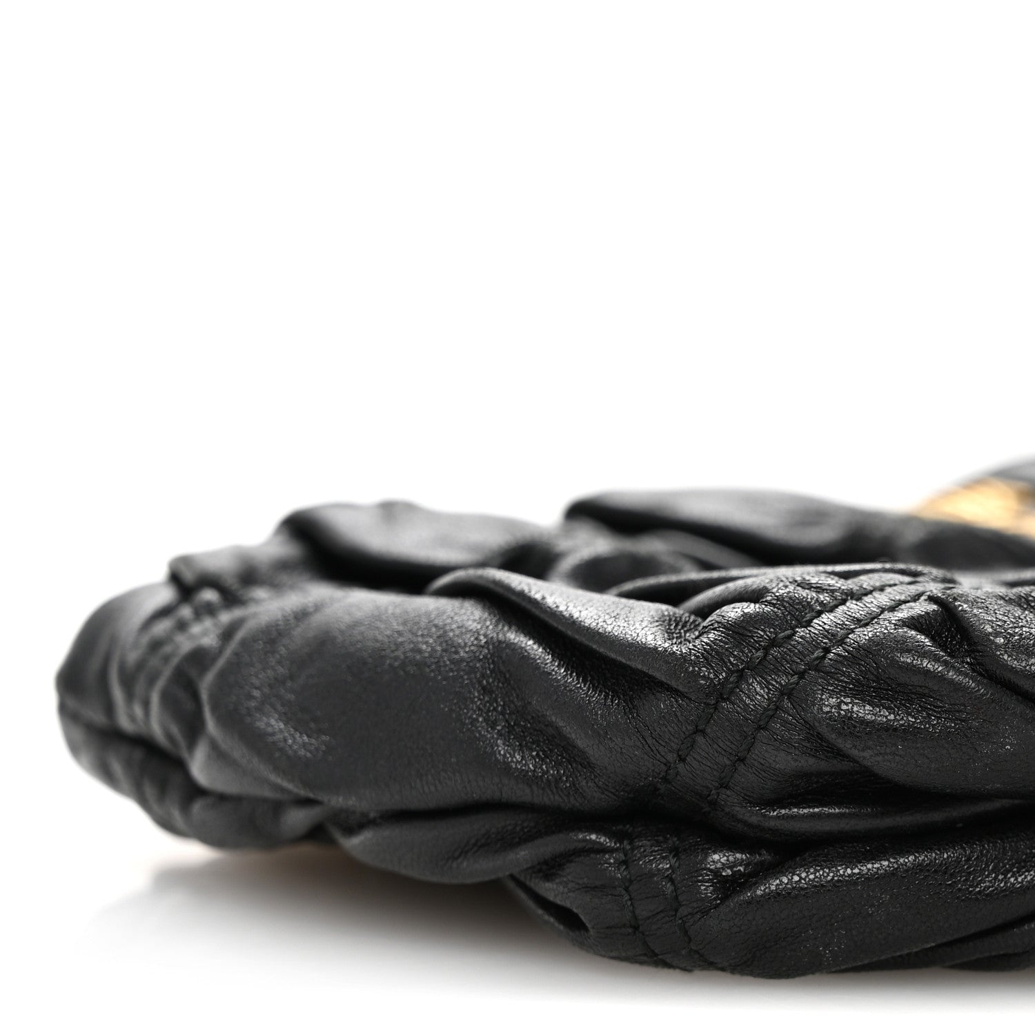 Prada Nappa Gaufre Wristlet Clutch Black 9 of 14