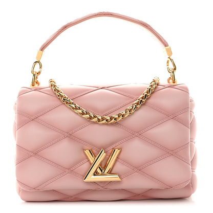 Louis Vuitton Lambskin Malletage Top Handle GO-14 MM Rosabella 3 of 10