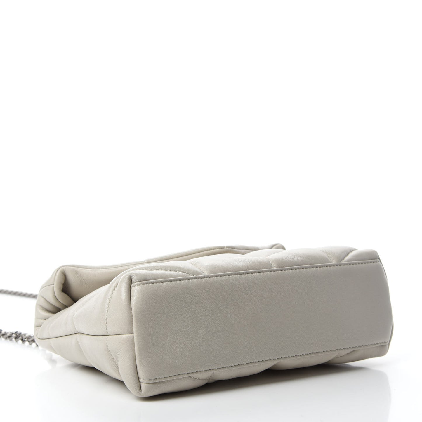 Lambskin Quilted Toy Loulou Puffer Monogram Chain Satchel Crema Soft