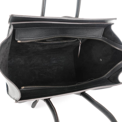 Celine Drummed Calfskin Micro Luggage Black 5 of 7
