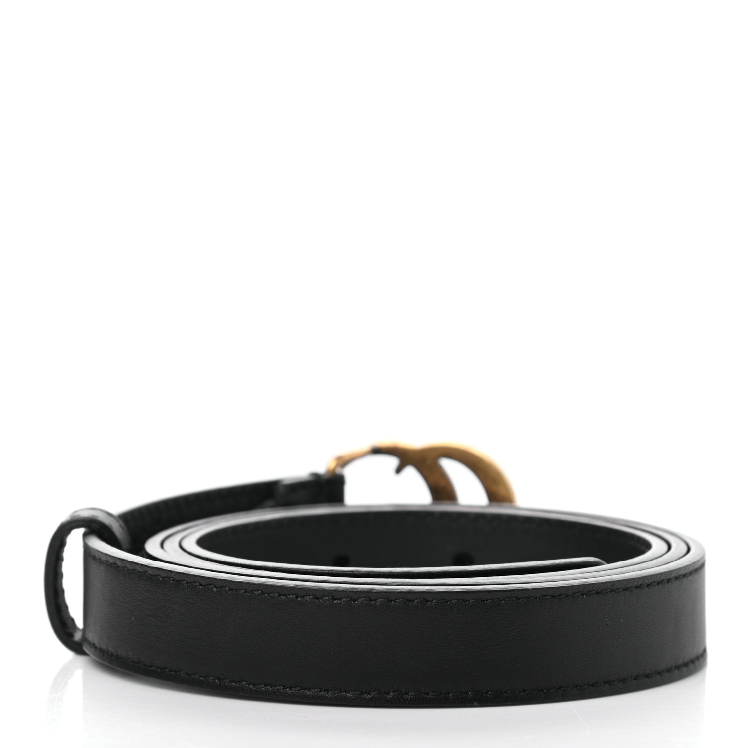 Gucci Calfskin Double G 20mm Belt 95 38 Black 2 of 5