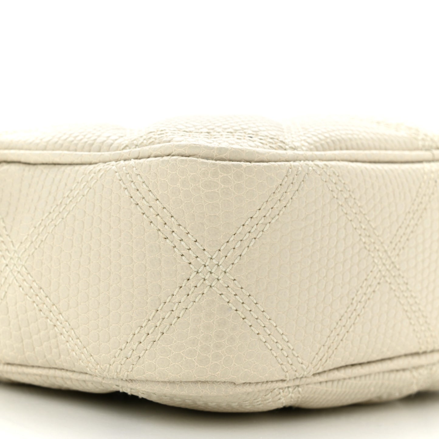 Lizard Embossed Becky Camera Bag Blanc Vintage