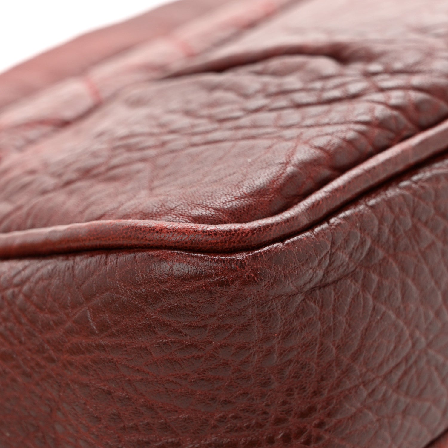 Chanel Distressed Lambskin Lady Braid Flap Burgundy 11 of 12
