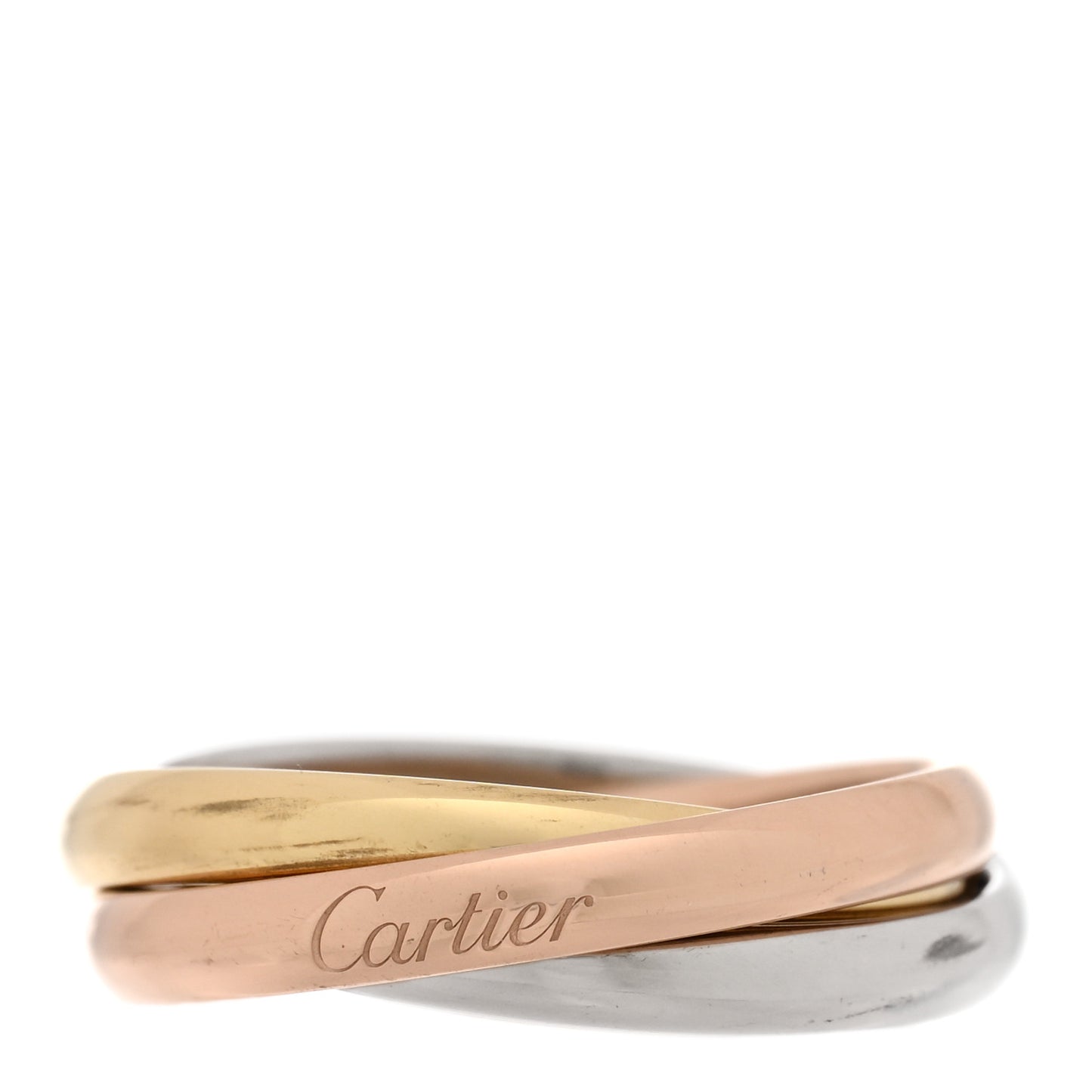 18K Pink Yellow White Gold Small Trinity Ring 51 5.75