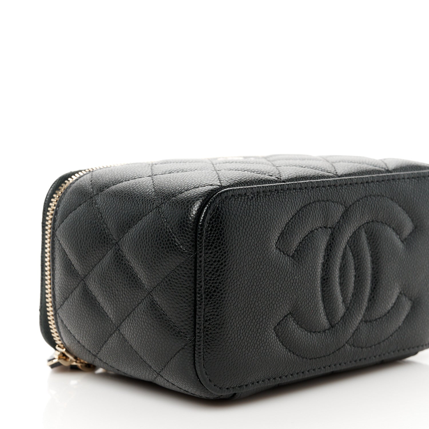 Chanel Caviar Quilted Small Vanity Case With Chain Black 9 of 12
