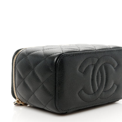 Chanel Caviar Quilted Small Vanity Case With Chain Black 9 of 12