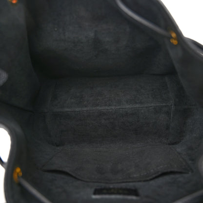 Louis Vuitton Calfskin Lockme Bucket MM Black 5 of 10
