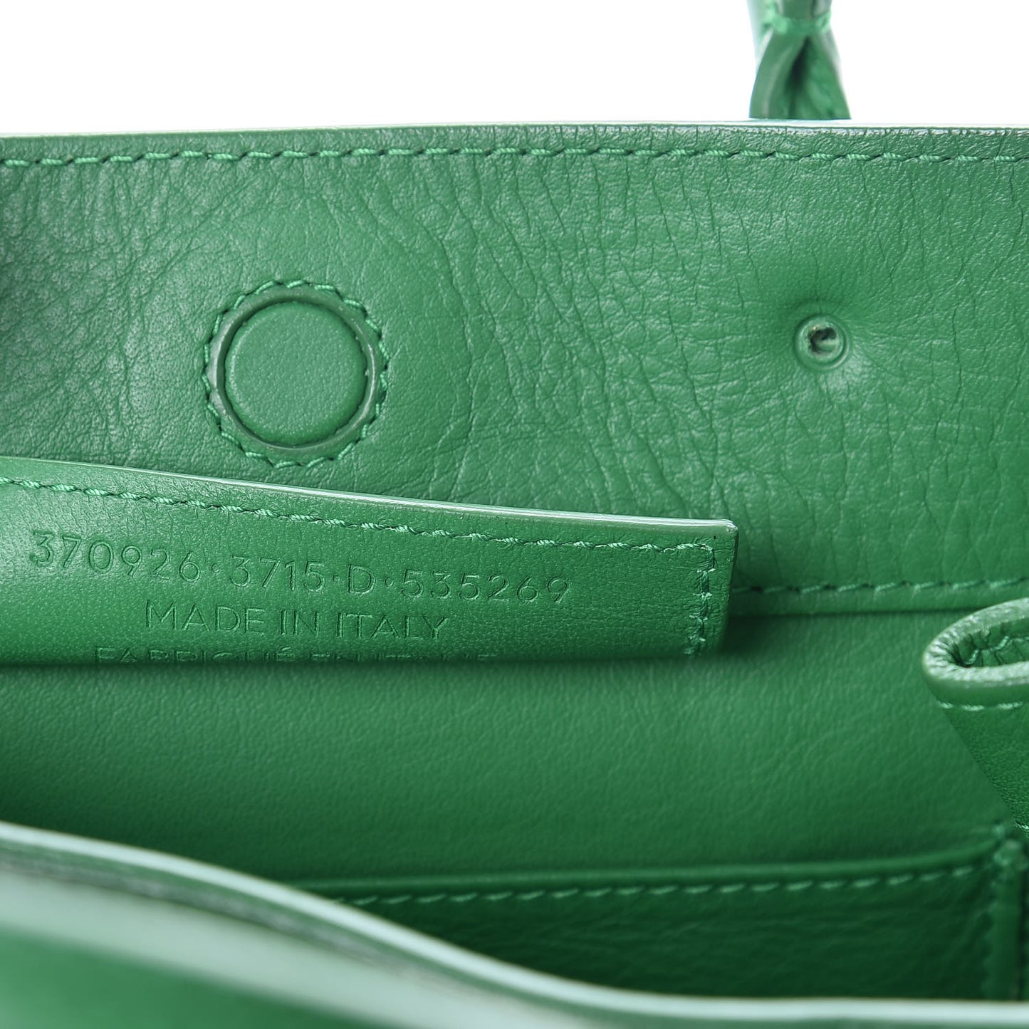 Veau Papier A6 Zip Around Tote Vert Trefle