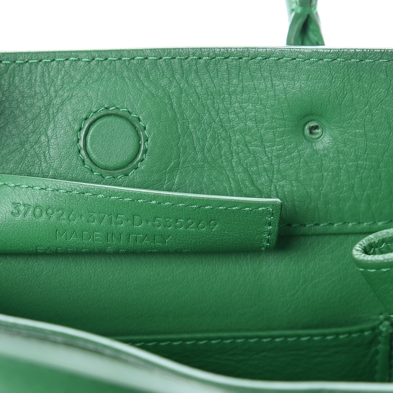 Balenciaga Veau Papier A6 Zip Around Tote Vert Trefle 7 of 15